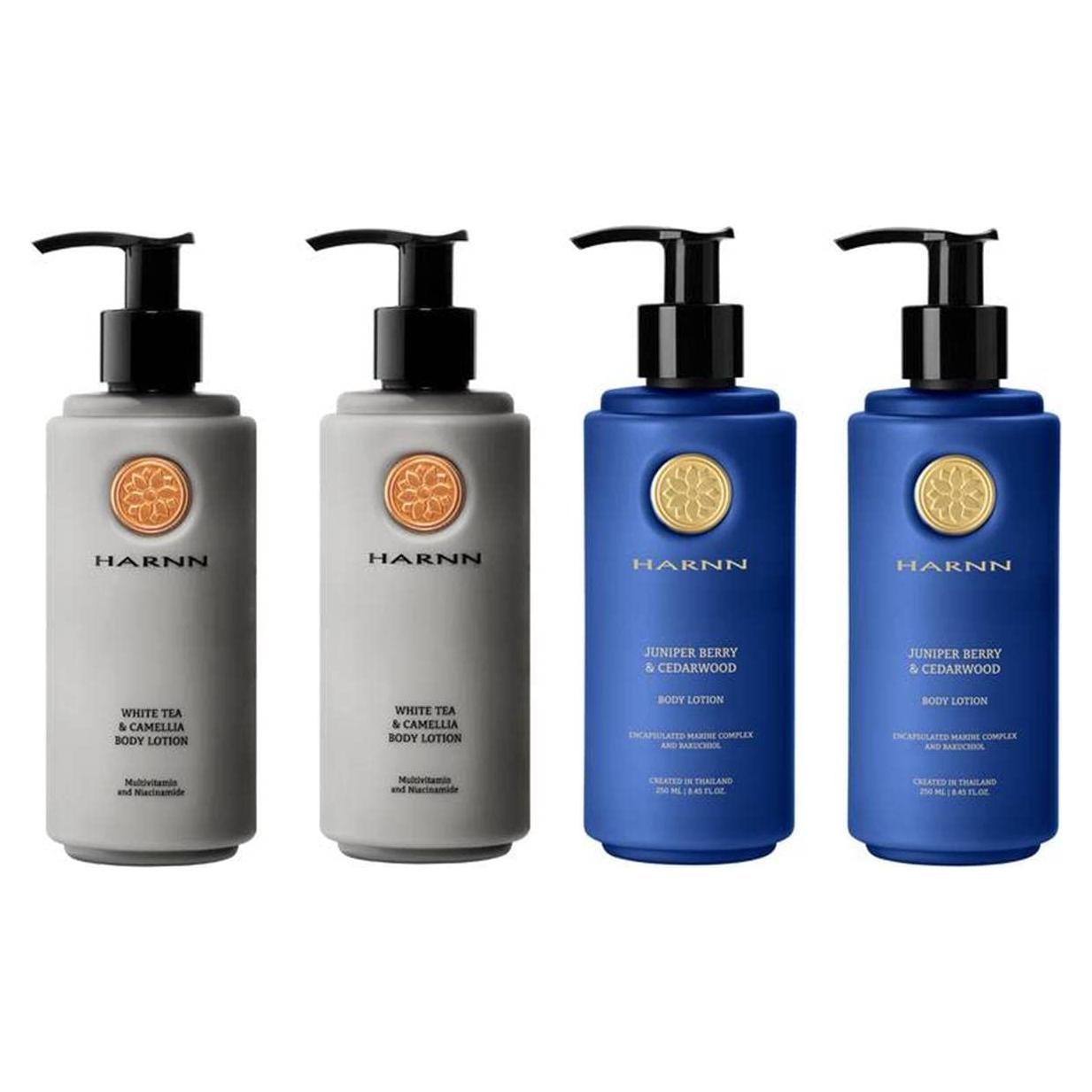 Conjunto de Loción Corporal HARNN - Té Blanco y Bayas de Enebro 2x250ml