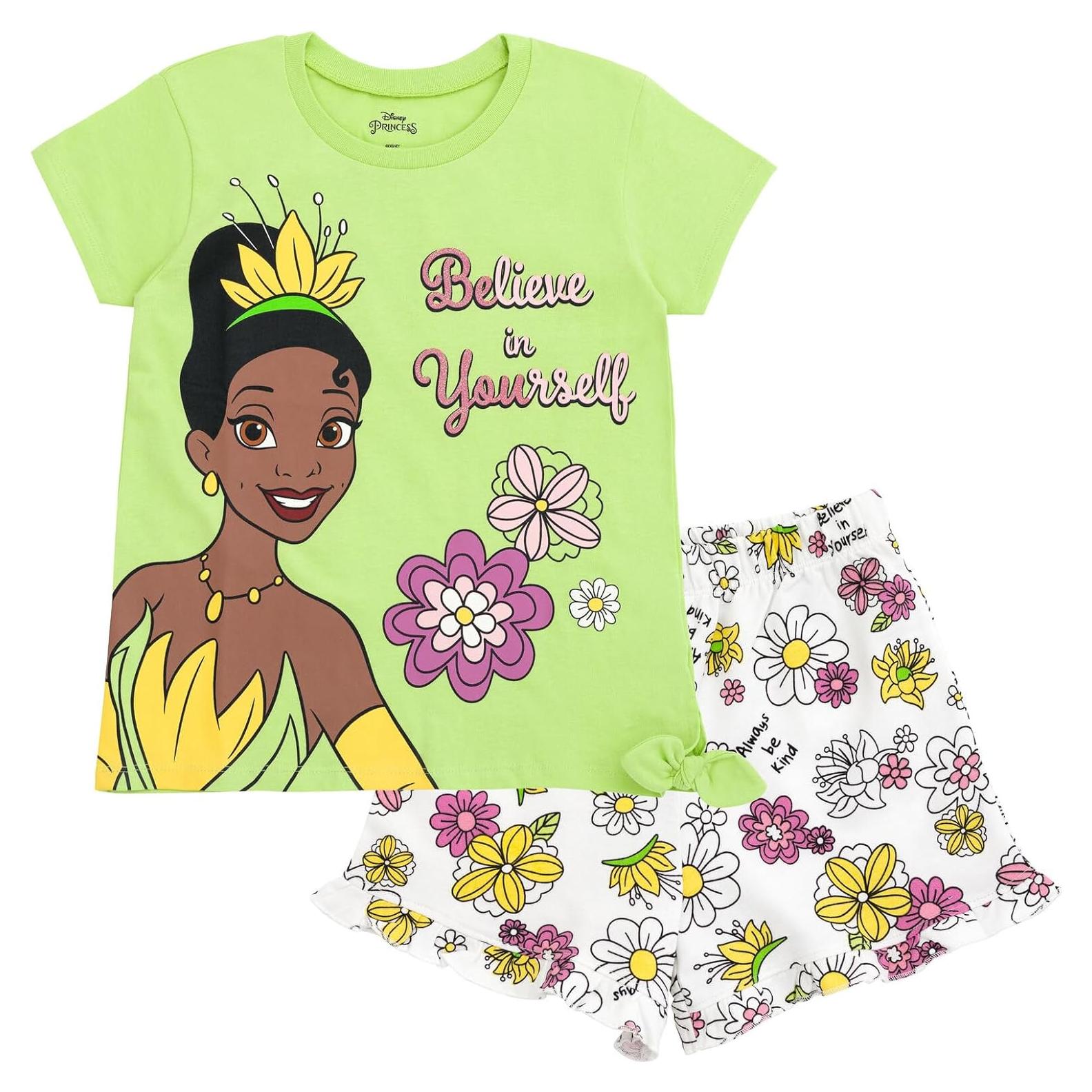 Conjunto camiseta peplum Tiana Disney + pantalones cortos