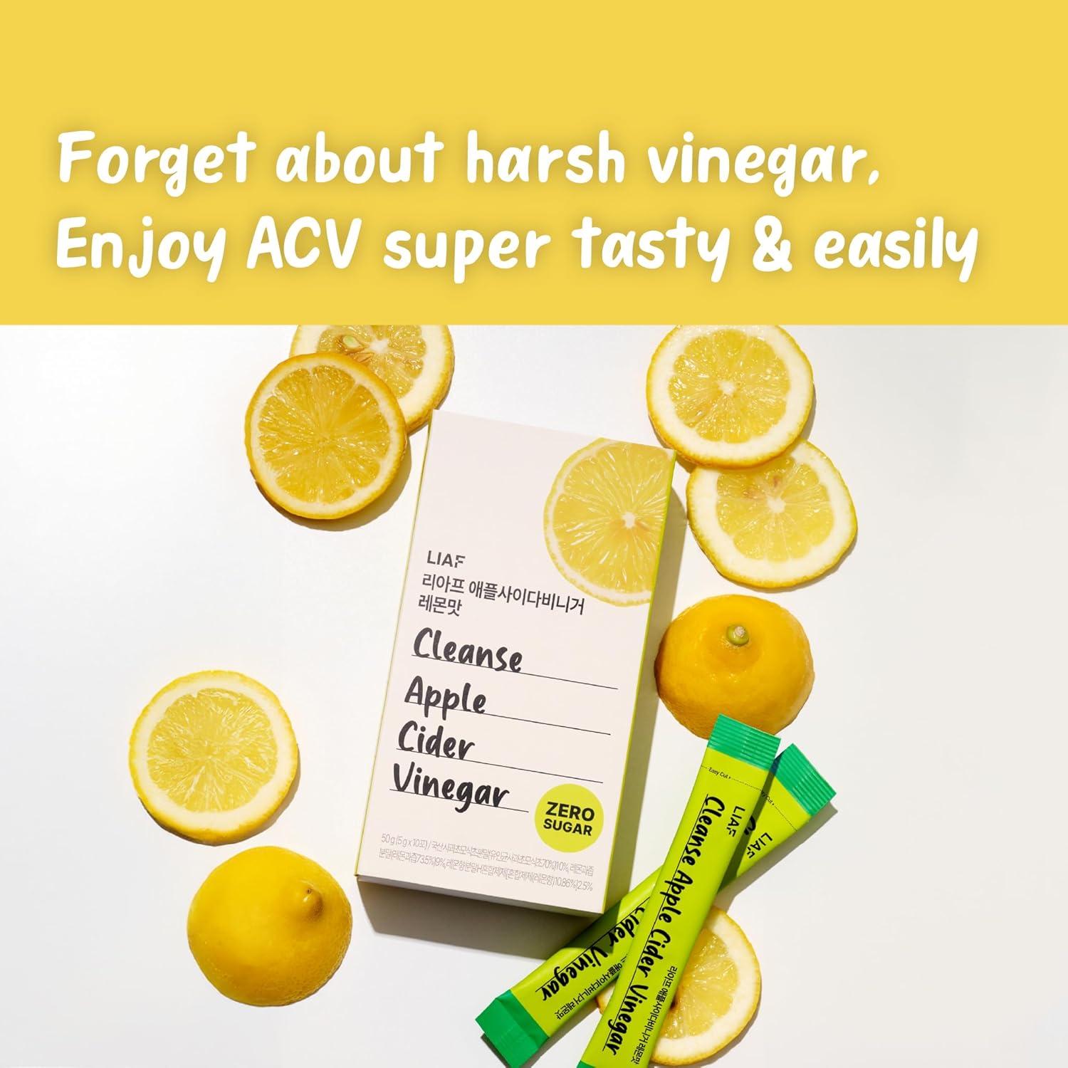 Polvo de Vinagre de Sidra de Manzana LIAF - Limón 10 Paquetes