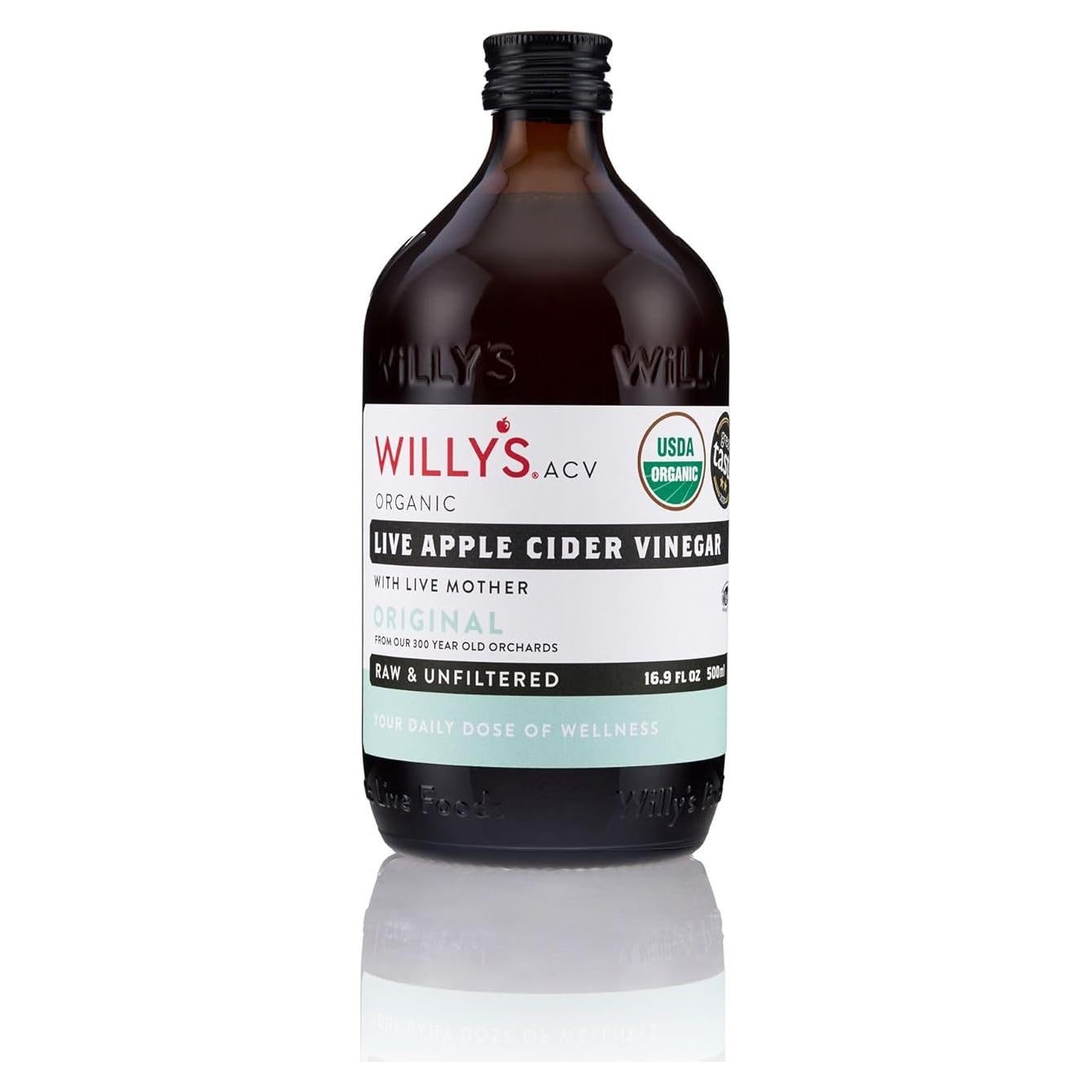 Vinagre de Sidra de Manzana Orgánico Willy 500ml Probioticos