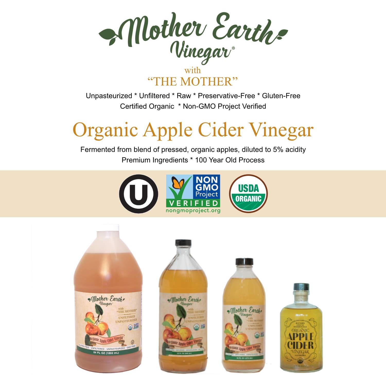 Vinagre de Sidra de Manzana Orgánico Madre Tierra 1.89L