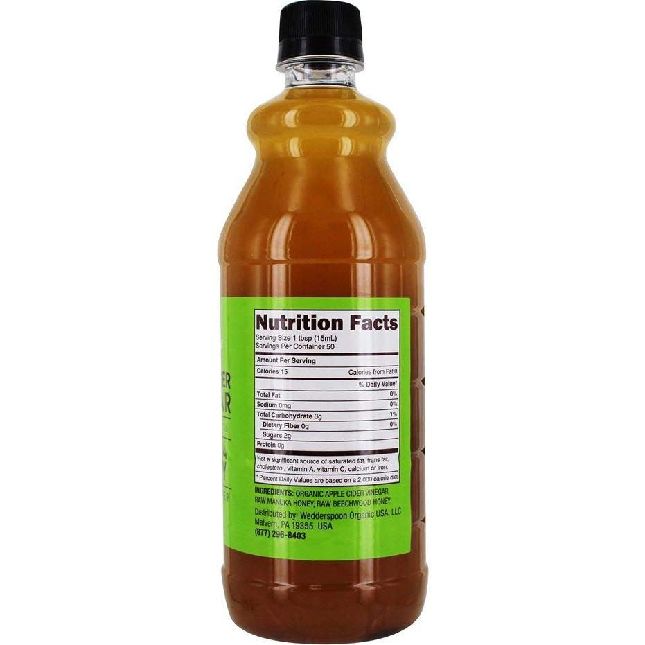 Vinagre de Sidra de Manzana Wedderspoon con Miel de Manuka 750 ml