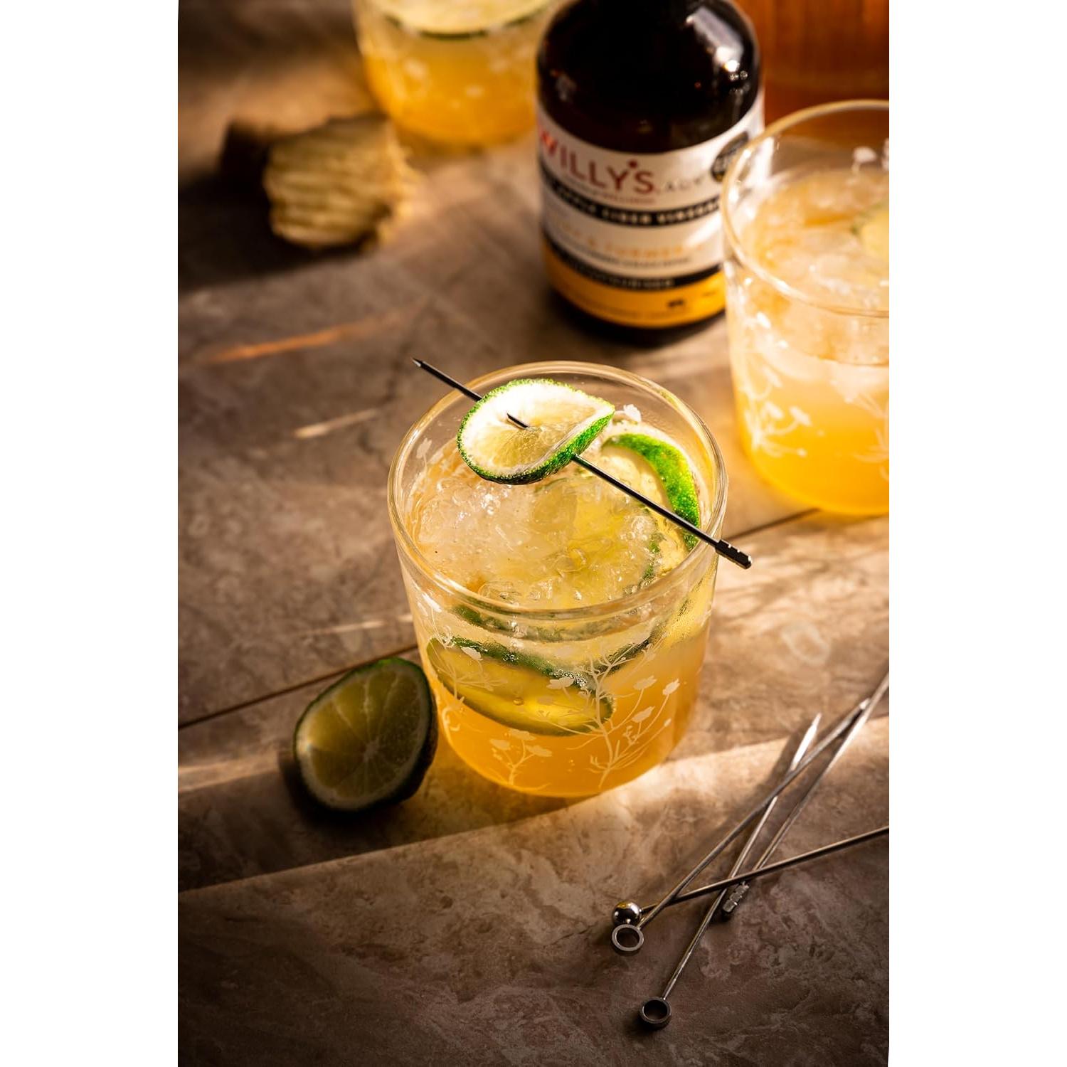 Vinagre de Sidra de Manzana Orgánico Willy 500 ml con Cúrcuma y Limón