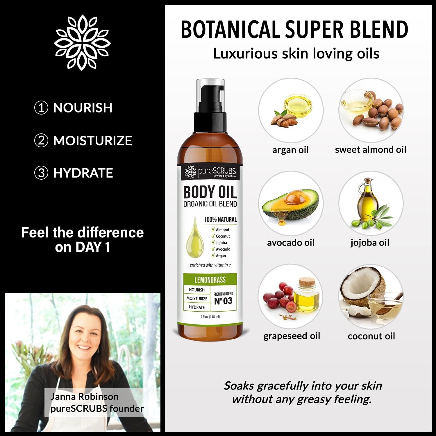 Aceite Corporal en Spray PureSCRUBS Hidratante Hierba Limón 113g