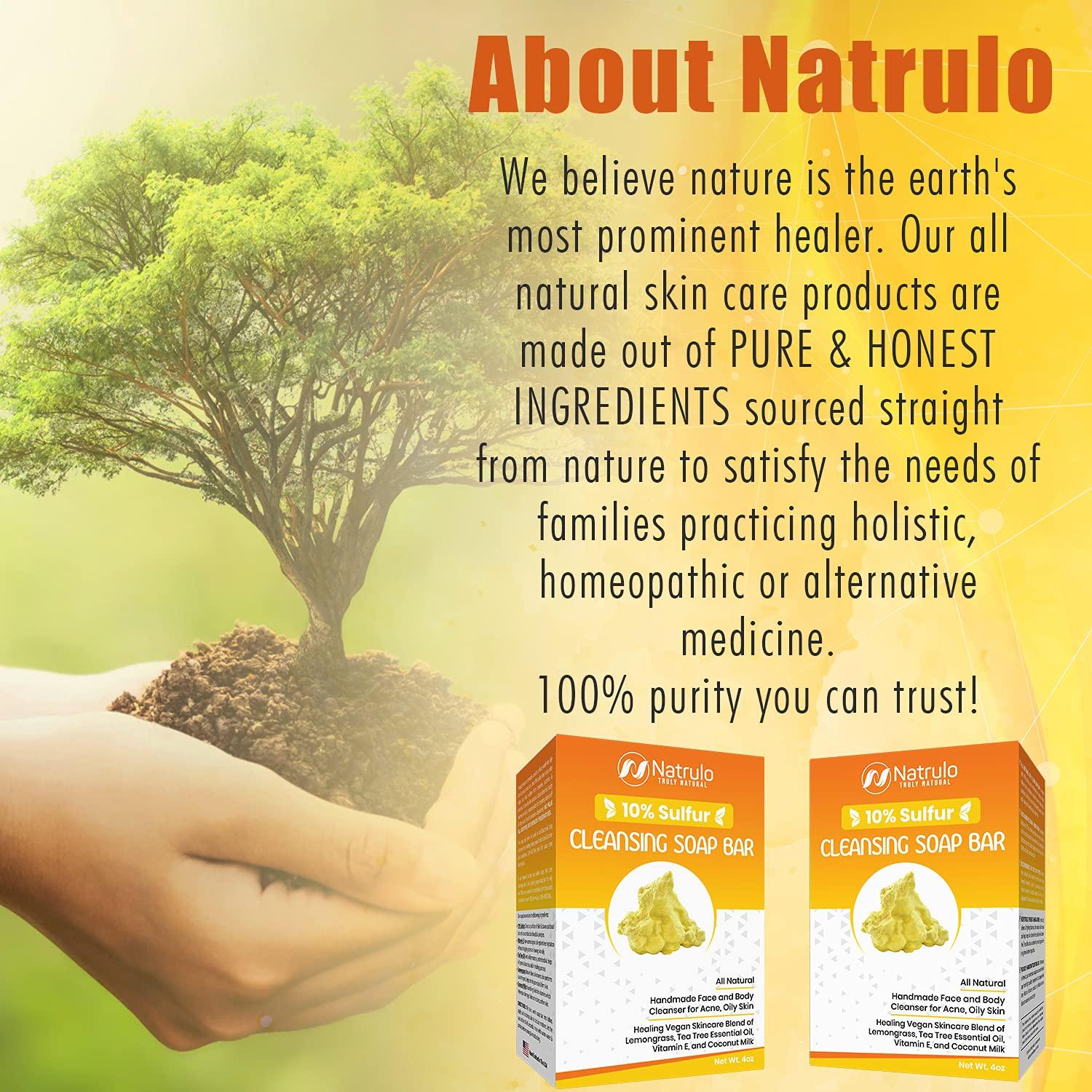 Jabón de Azufre 10% Natrulo 113.4g - Limpiador Facial Natural