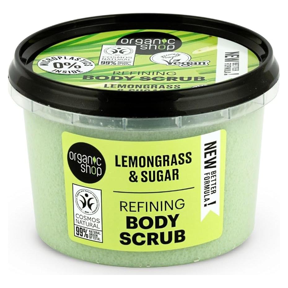 Exfoliante Corporal Organic Shop Hierba Limón y Azúcar 250ml