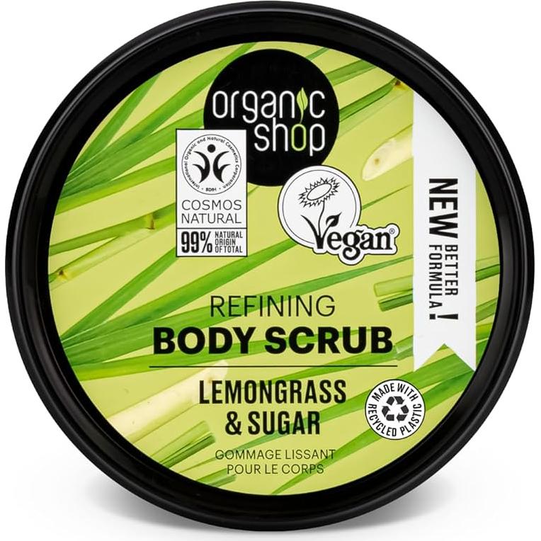 Exfoliante Corporal Organic Shop Hierba Limón y Azúcar 250ml