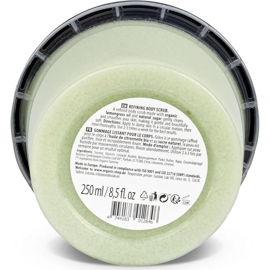 Exfoliante Corporal Organic Shop Hierba Limón y Azúcar 250ml