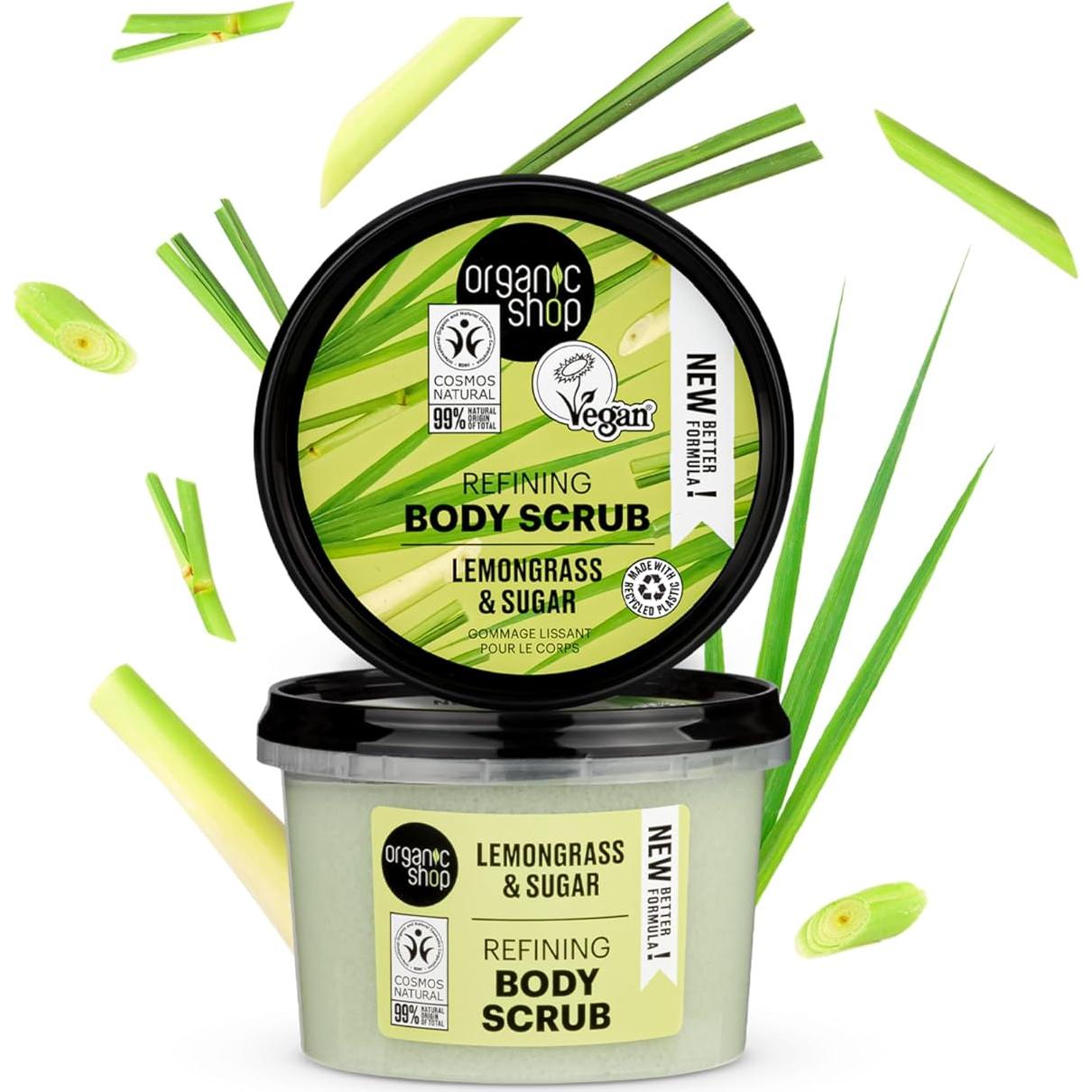 Exfoliante Corporal Organic Shop Hierba Limón y Azúcar 250ml