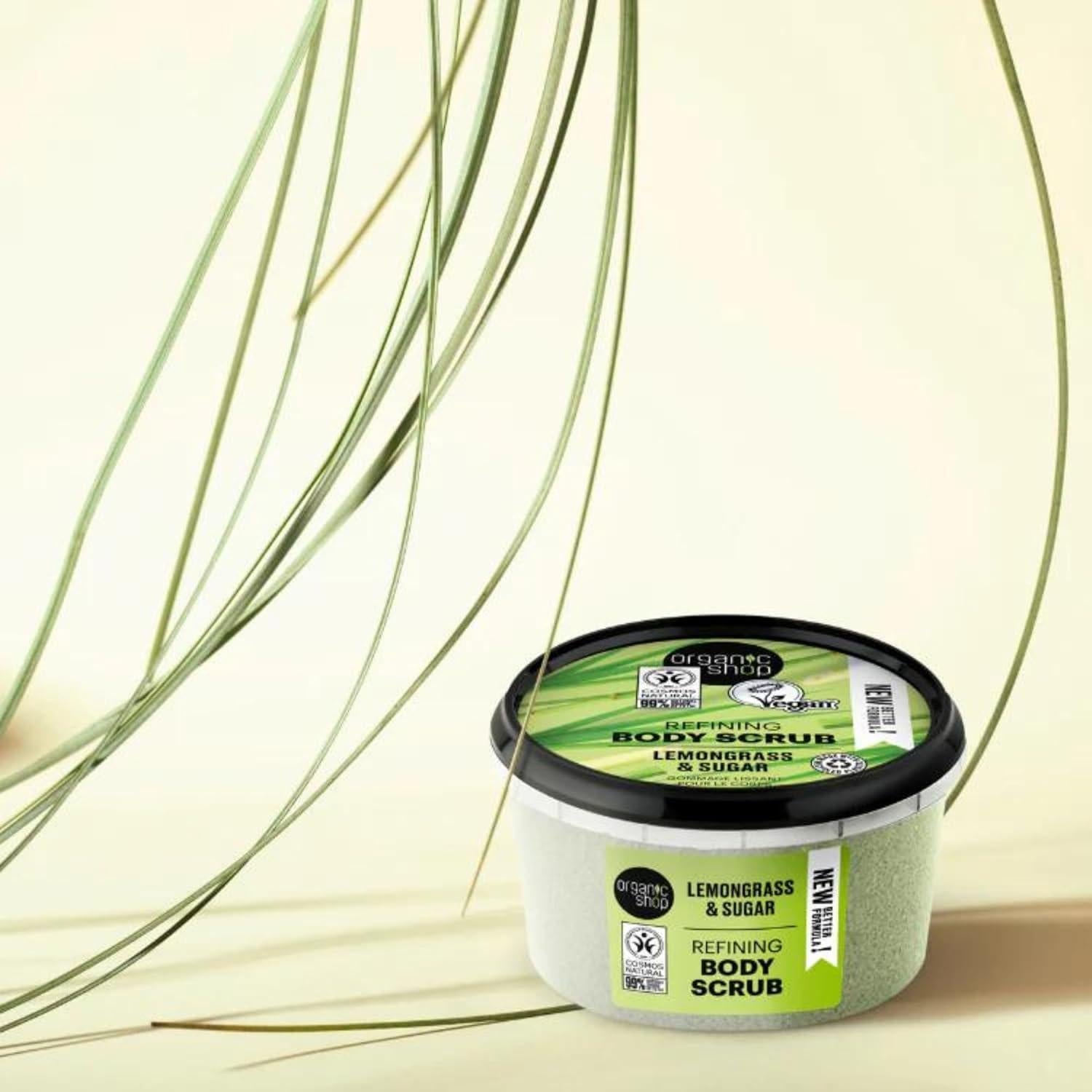 Exfoliante Corporal Organic Shop Hierba Limón y Azúcar 250ml