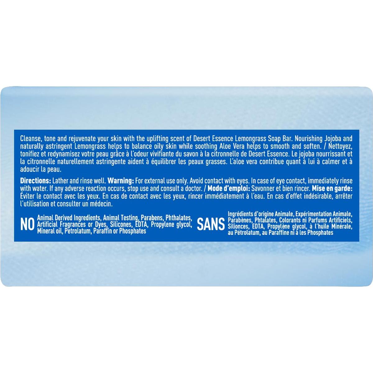 Barra de Jabón Orgánico Lemongrass Desert Essence 141.75 g