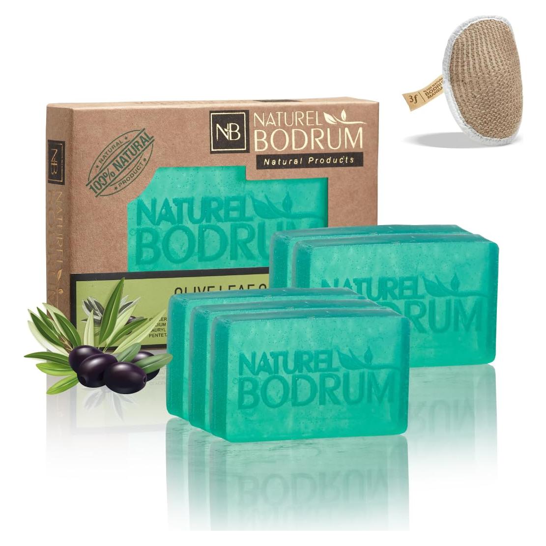 Jabón Orgánico de Hoja de Olivo Natural Bodrum - 5 Piezas 99g