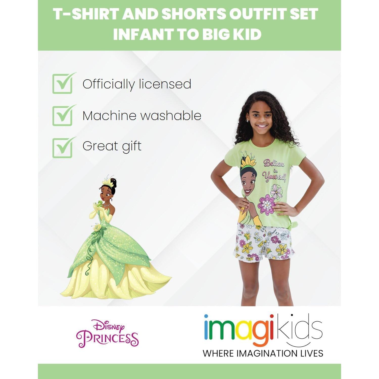 Conjunto camiseta peplum Tiana Disney + pantalones cortos