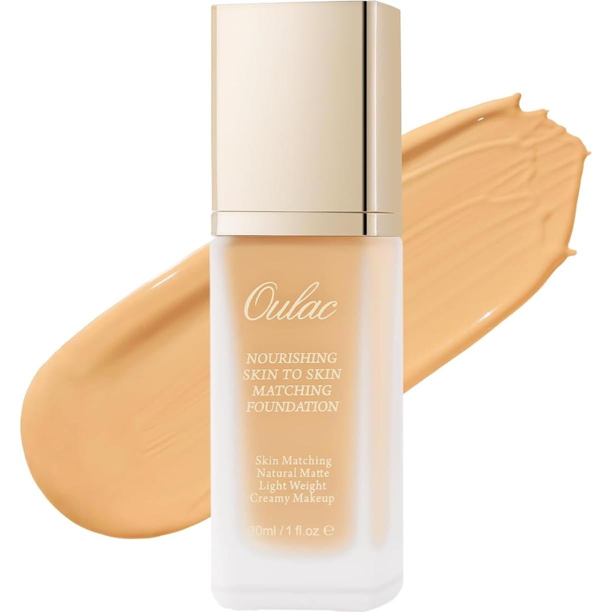 Base Líquida Oulac 30ml Vegana Tono Desierto 12 Hidratante