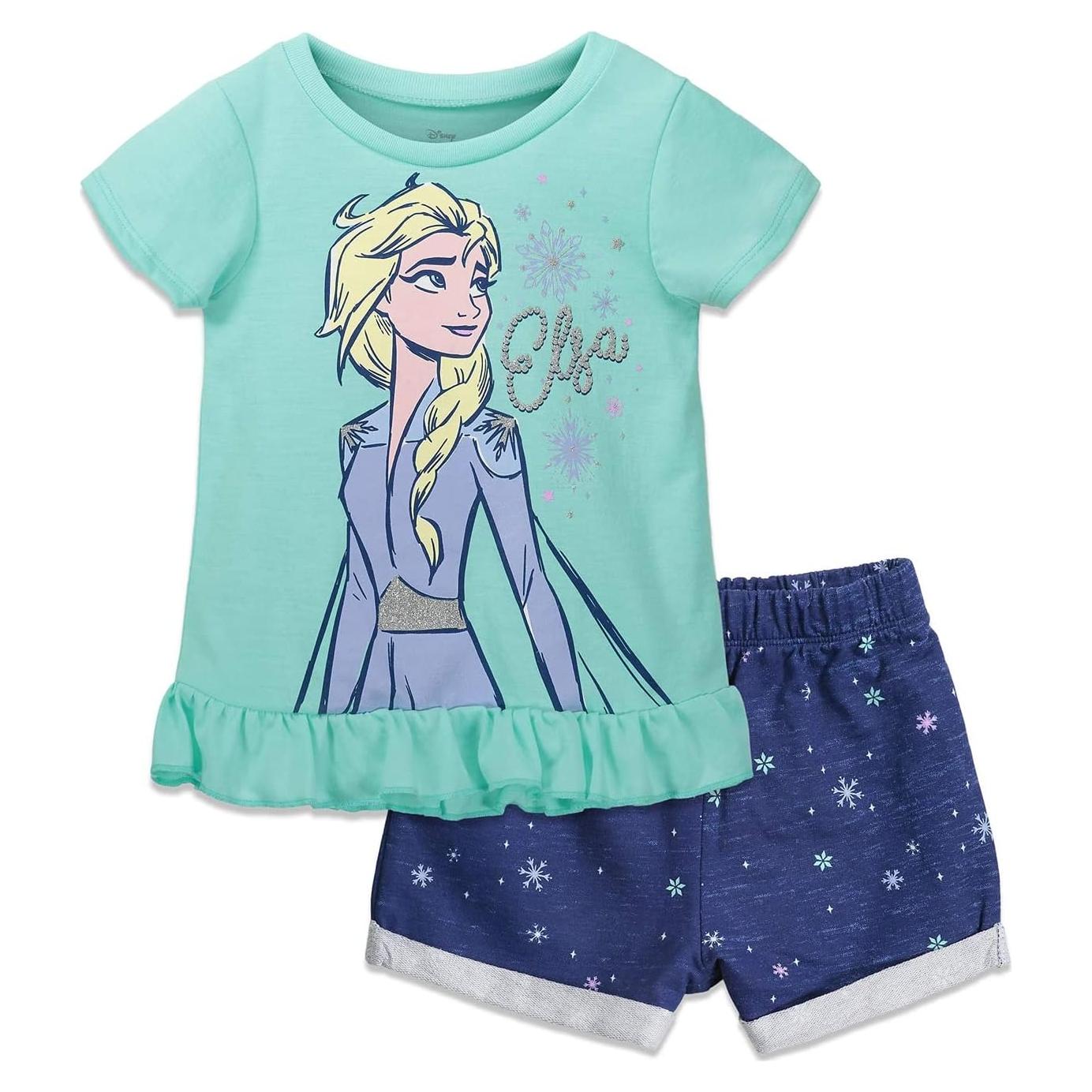 Conjunto camiseta peplum Tiana Disney + pantalones cortos