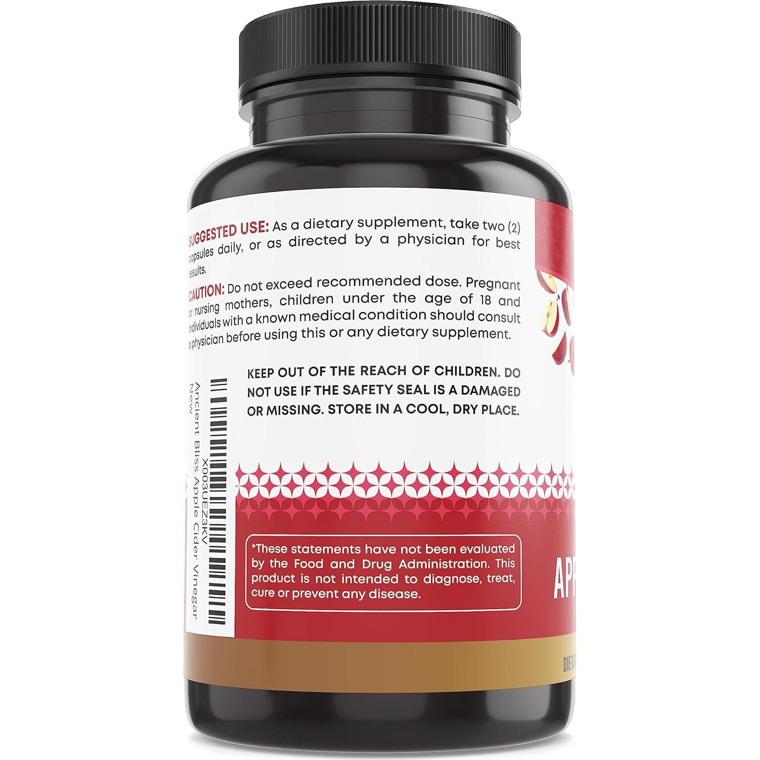 Cápsulas de Vinagre de Sidra de Manzana Ancient Bliss 1600mg