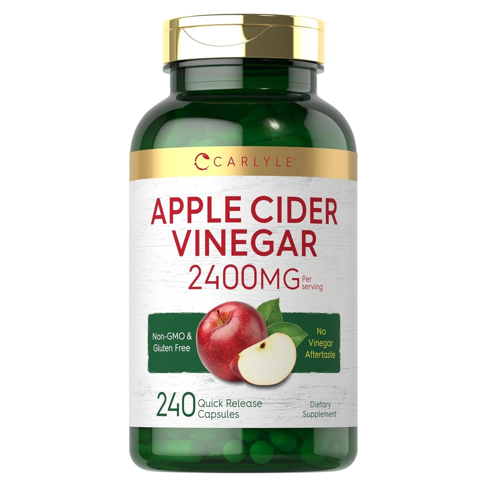 Cápsulas de Vinagre de Sidra de Manzana Carlyle 2400mg 240 Conteo
