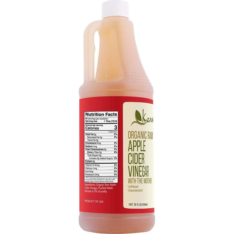 Vinagre de Sidra de Manzana Crudo Orgánico Kevala 1L - Con Madre, Kosher