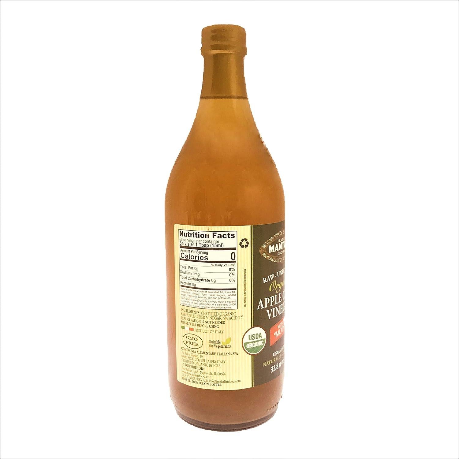 Vinagre de Sidra de Manzana Orgánico Mantova 2000 ml Crudo