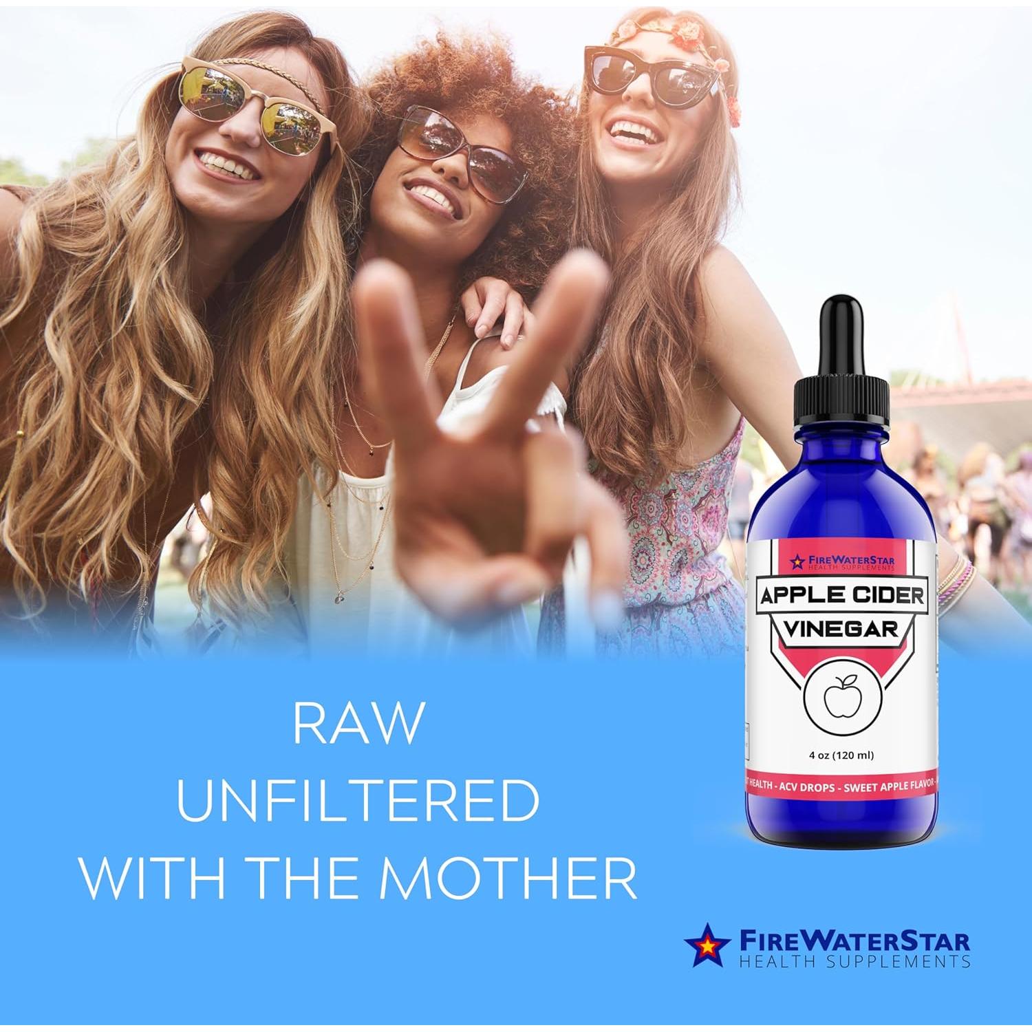 Vinagre de Sidra de Manzana Orgánico FWS 120ml - Con Madre, Vegano