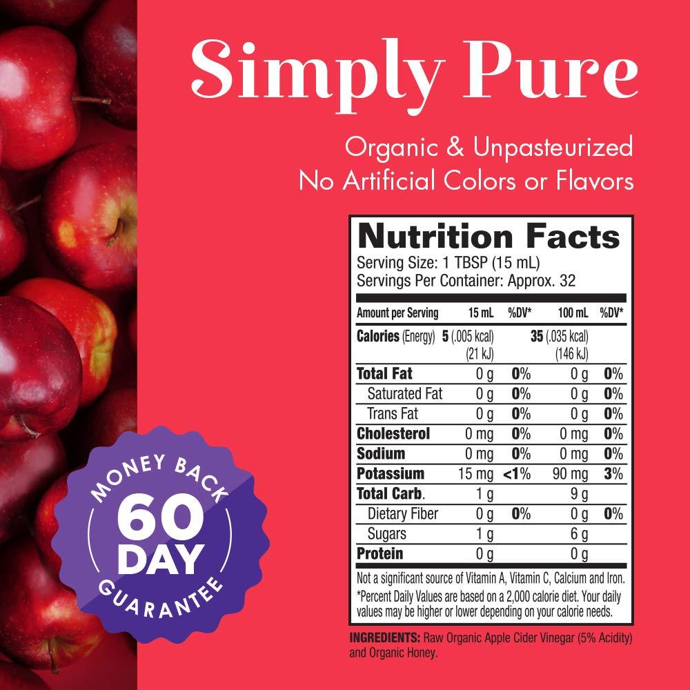 Vinagre de Sidra de Manzana Crudo Orgánico Dynamic Health 900 ml