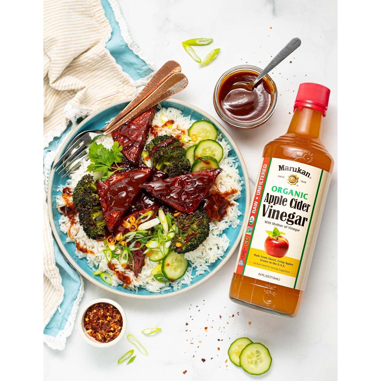 Vinagre de Sidra de Manzana Orgánico Marukan 710 ml Botella Vidrio