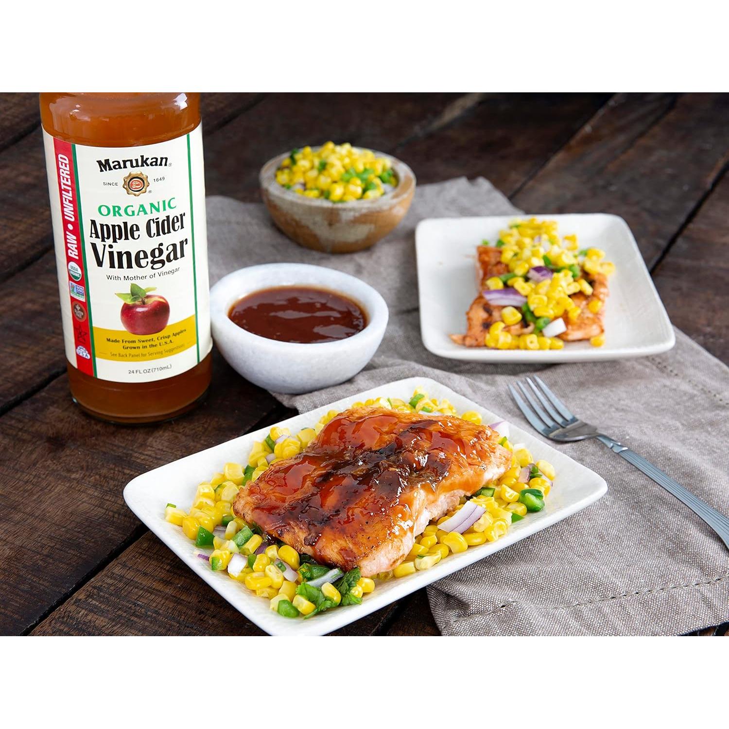 Vinagre de Sidra de Manzana Orgánico Marukan 710 ml Botella Vidrio