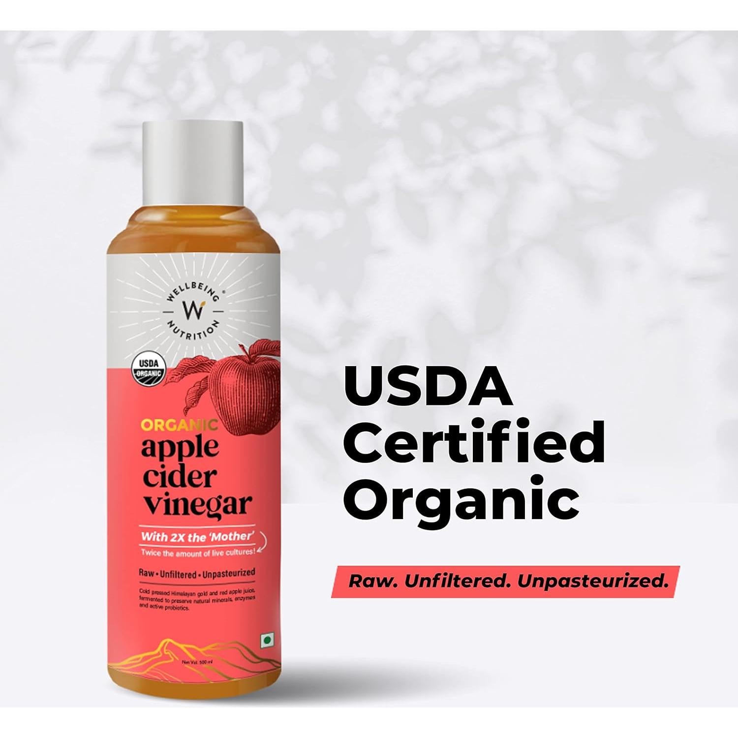 Vinagre de Sidra de Manzana Orgánico Wellbeing Nutrition 500ml