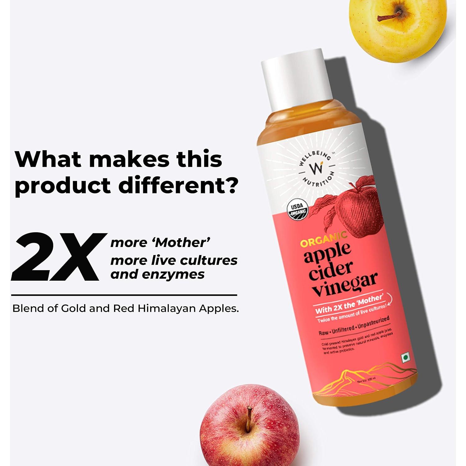 Vinagre de Sidra de Manzana Orgánico Wellbeing Nutrition 500ml