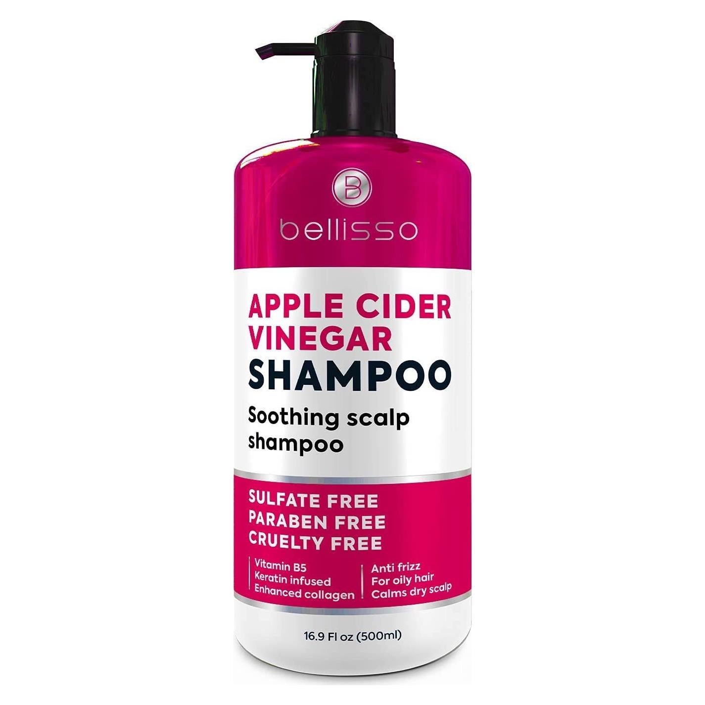 Champú Anticaspa Bellisso Vinagre de Manzana 680g Libre de Sulfatos