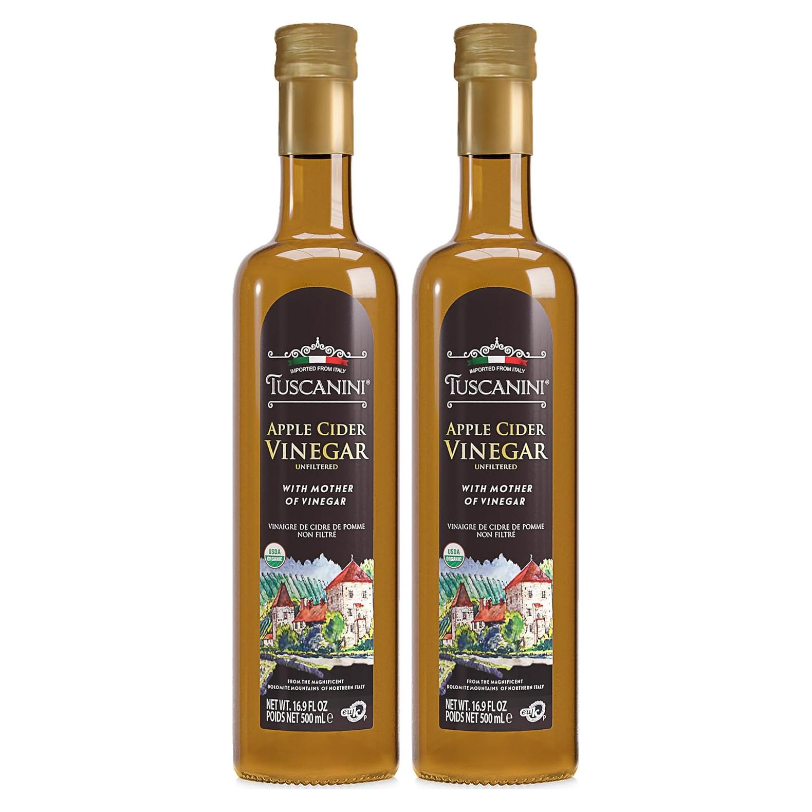 Vinagre de Sidra de Manzana Orgánico Tuscanini 1L Sin Filtrar