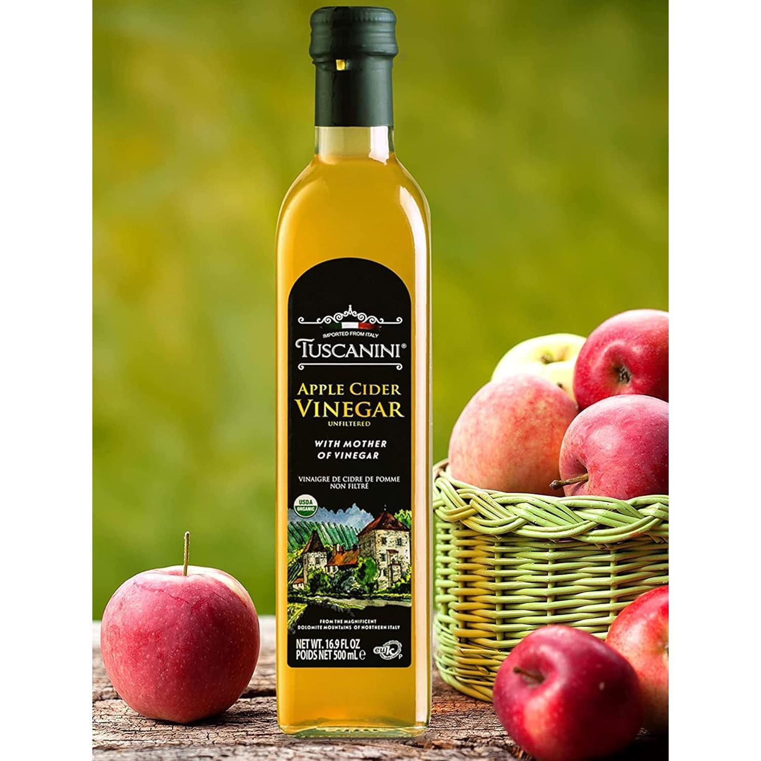 Vinagre de Sidra de Manzana Orgánico Tuscanini 1L Sin Filtrar