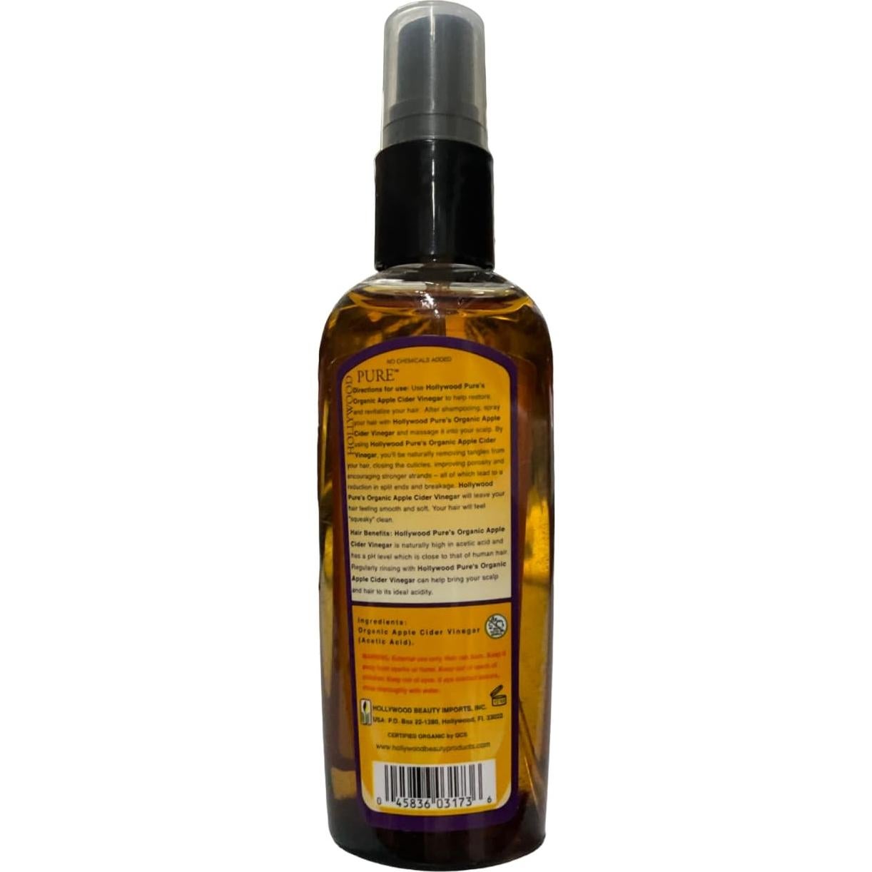 Vinagre de Sidra de Manzana Orgánico Hollywood Beauty 88.7 ml