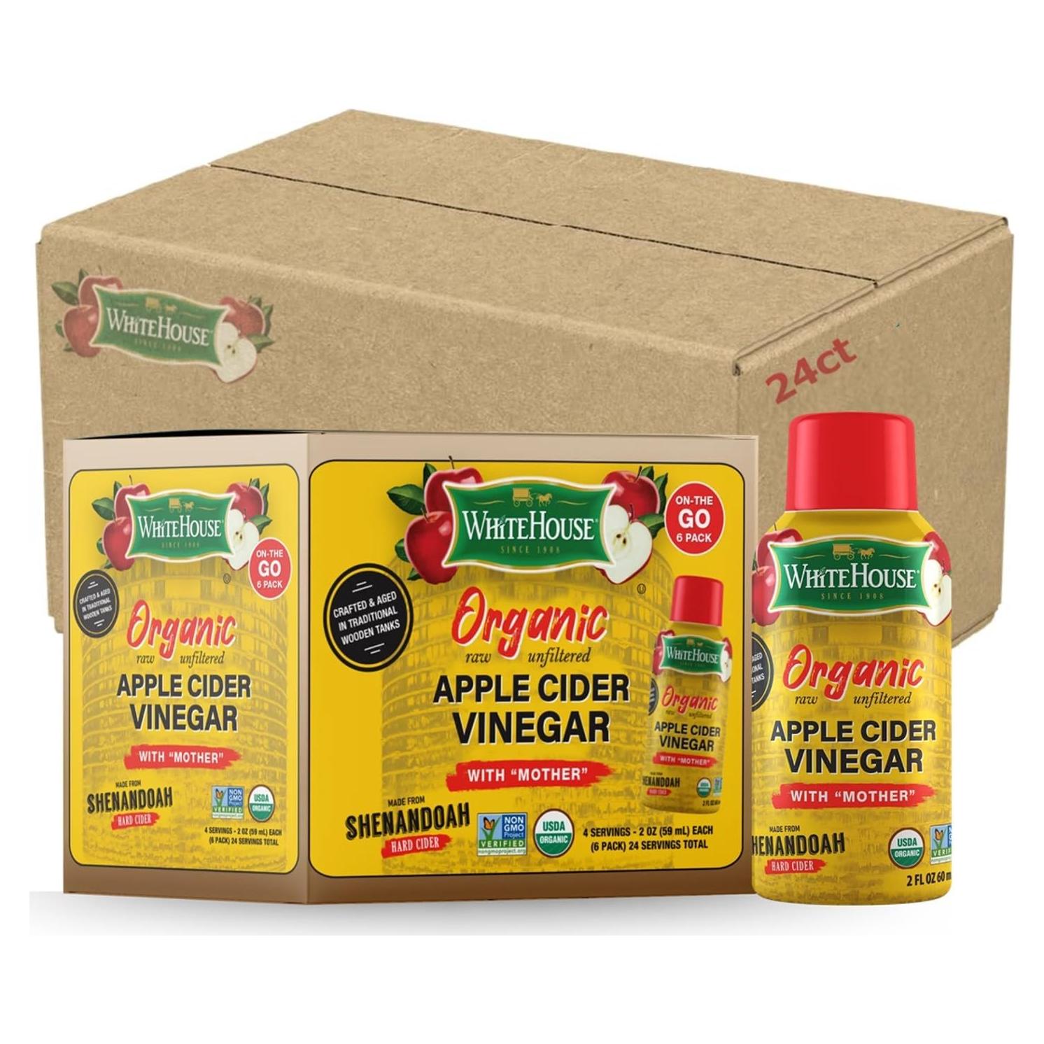 Vinagre de Sidra de Manzana Orgánico White House 24x59ml