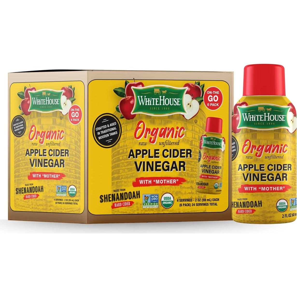 Vinagre de Sidra de Manzana Orgánico White House 24x59ml