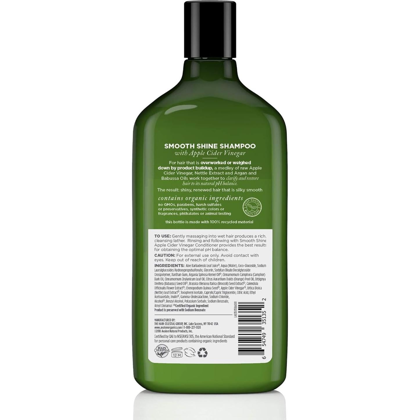 Acondicionador Avalon Organics 311 g Vinagre de Sidra x6