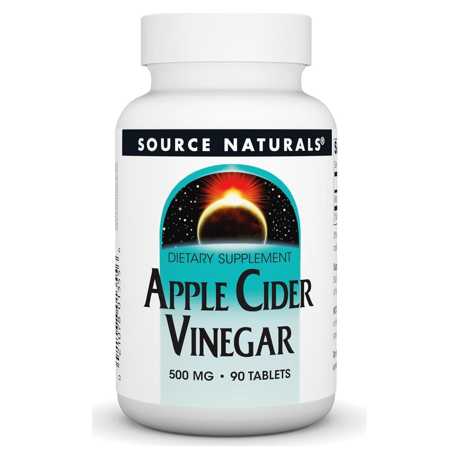 Vinagre de Sidra de Manzana Source Naturals 500mg - 90 Tabletas