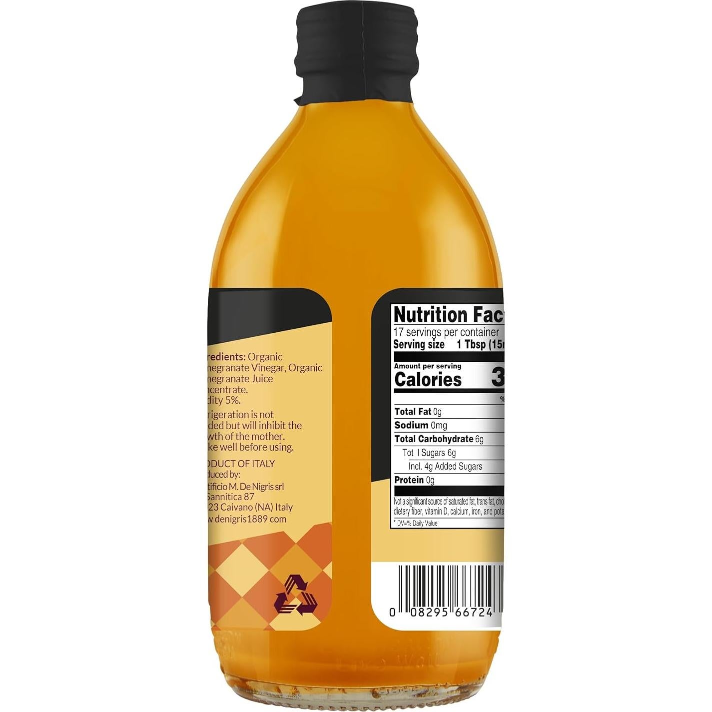 Vinagre de Sidra de Manzana Orgánico De Nigris 500ml con Especias