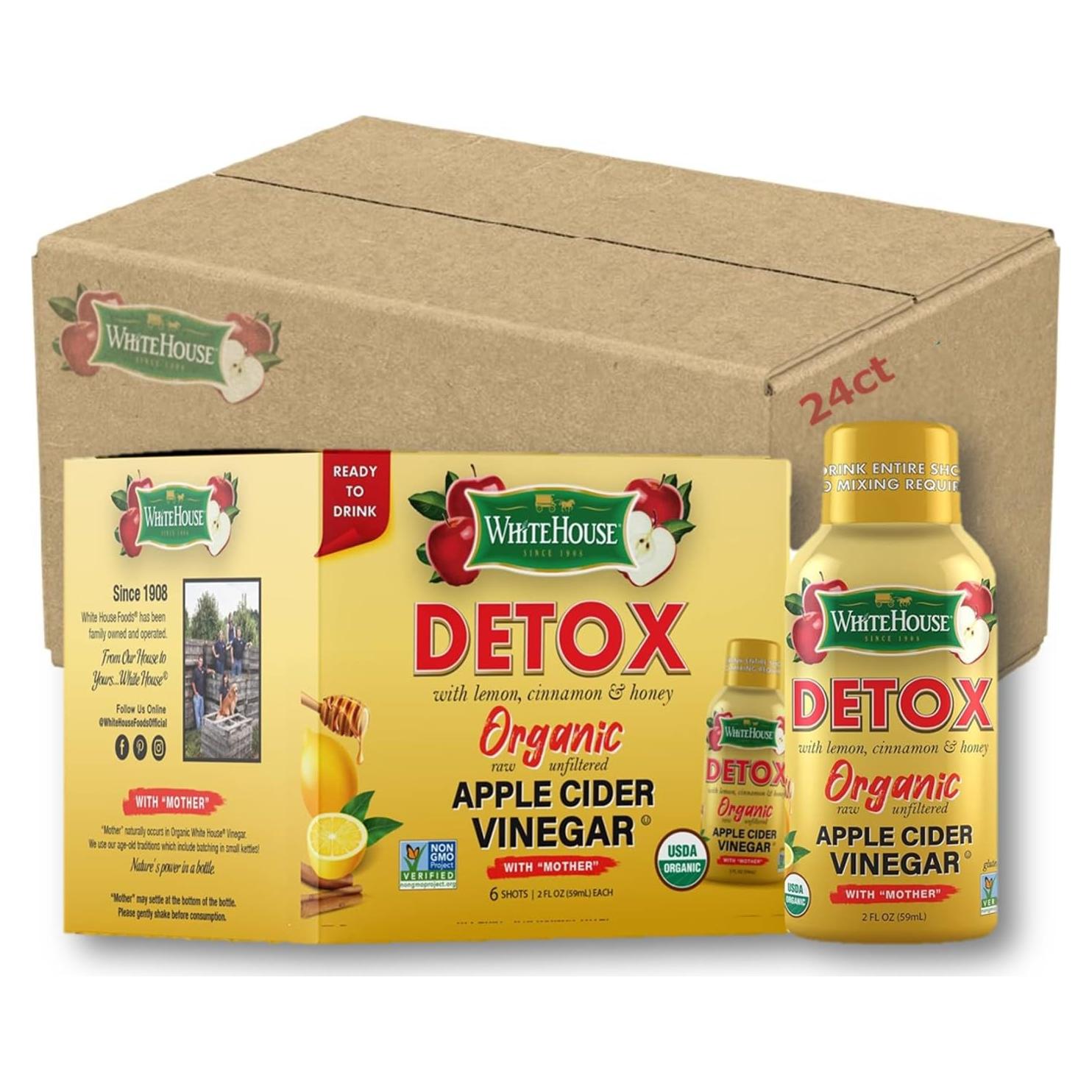 Vinagre de Sidra de Manzana Detox White House 24x59ml Crudo