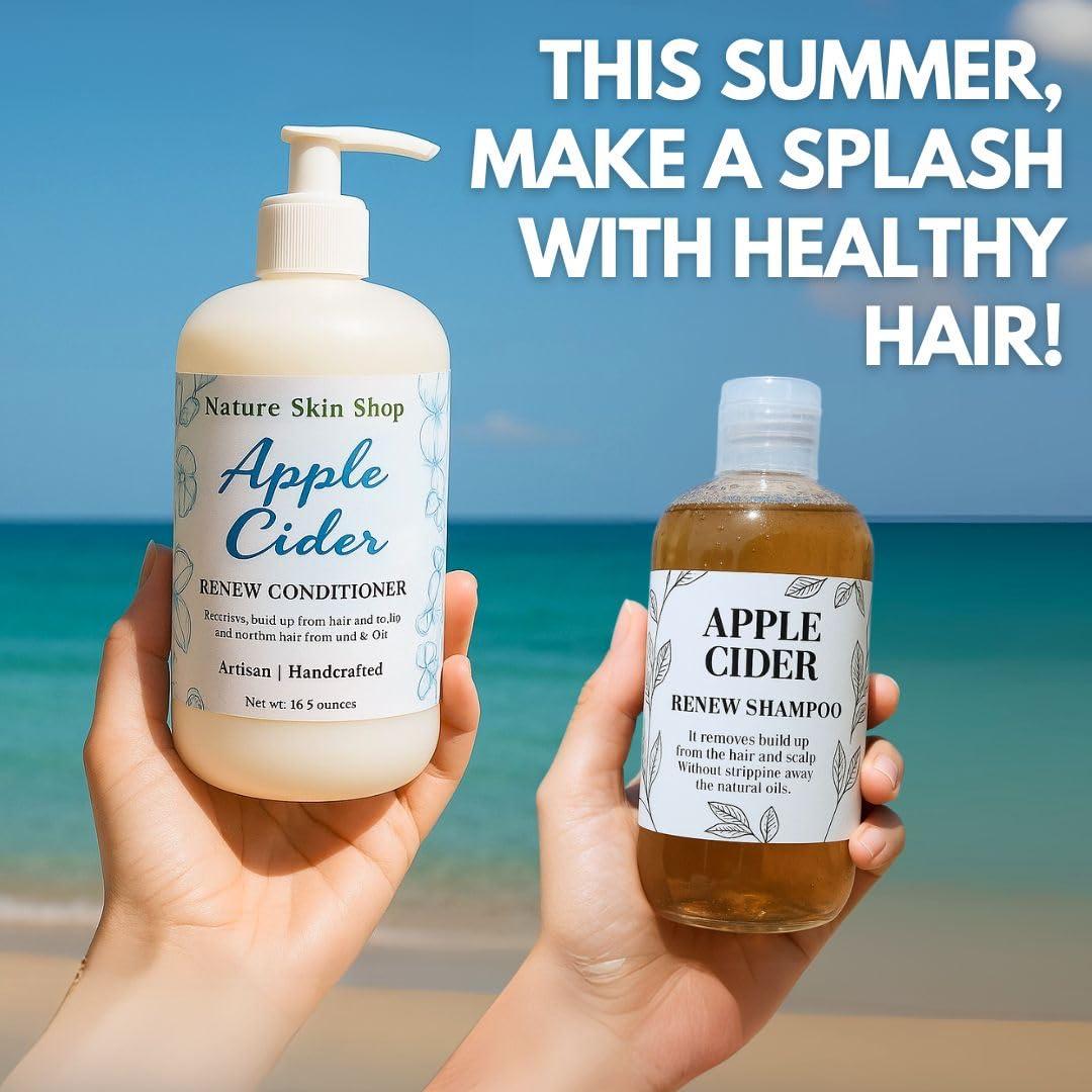 Champú de Vinagre de Sidra de Manzana Nature Skin 289g - Limpieza Profunda