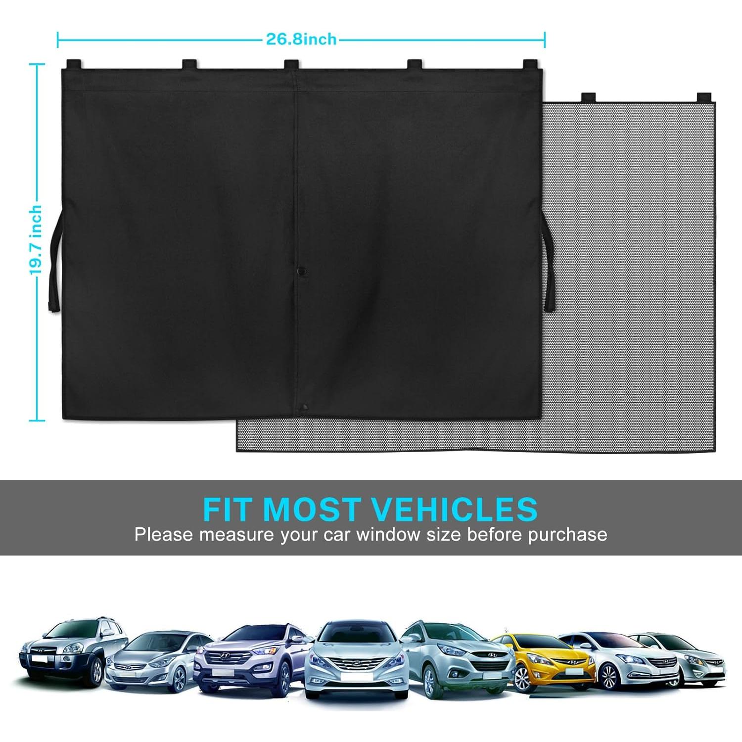 Sombrillas Magnéticas DIZA100 para Ventanas de Auto 2 Pcs