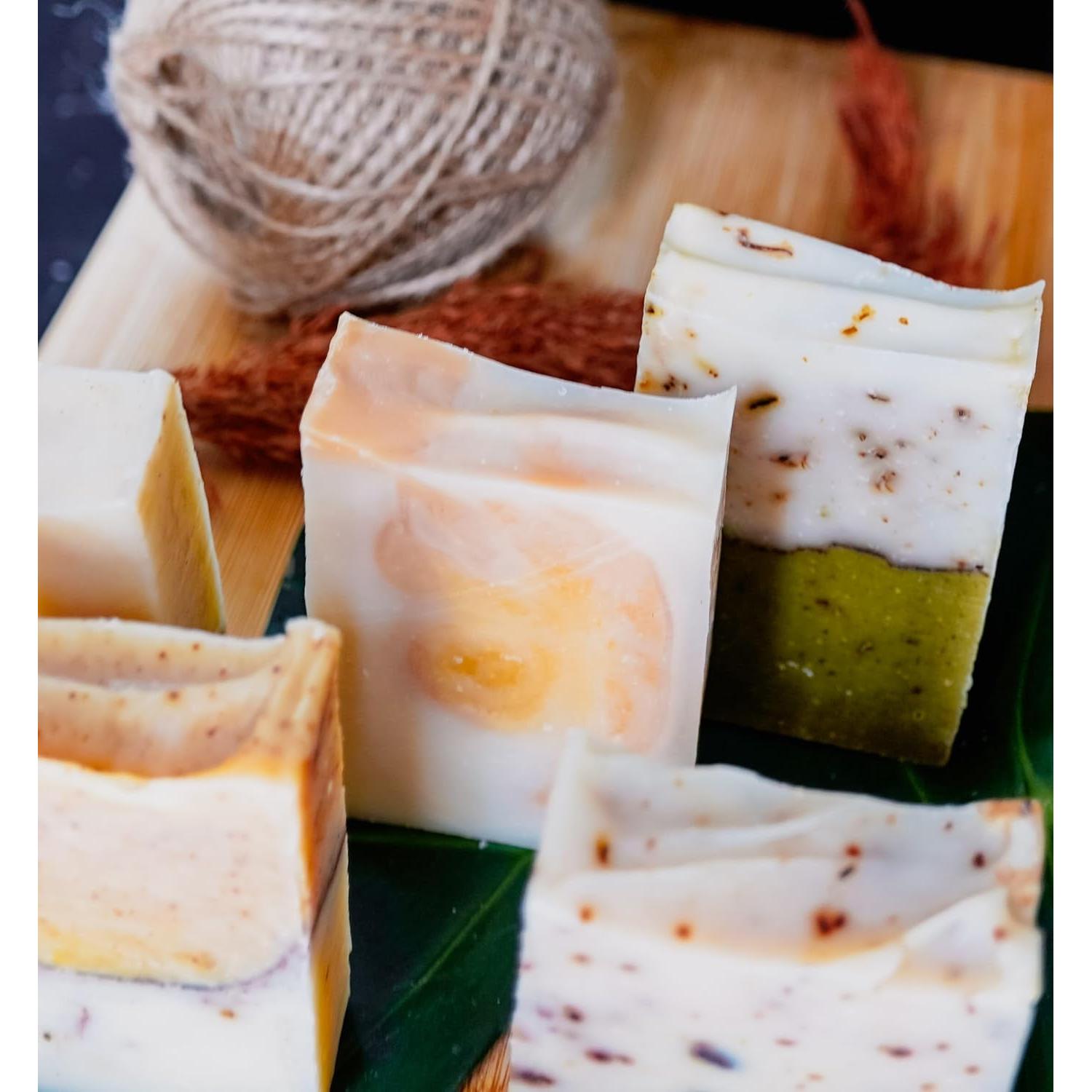 Jabón de Semilla de Uva Hecho a Mano 4 x 99 g - Natural y Ecológico