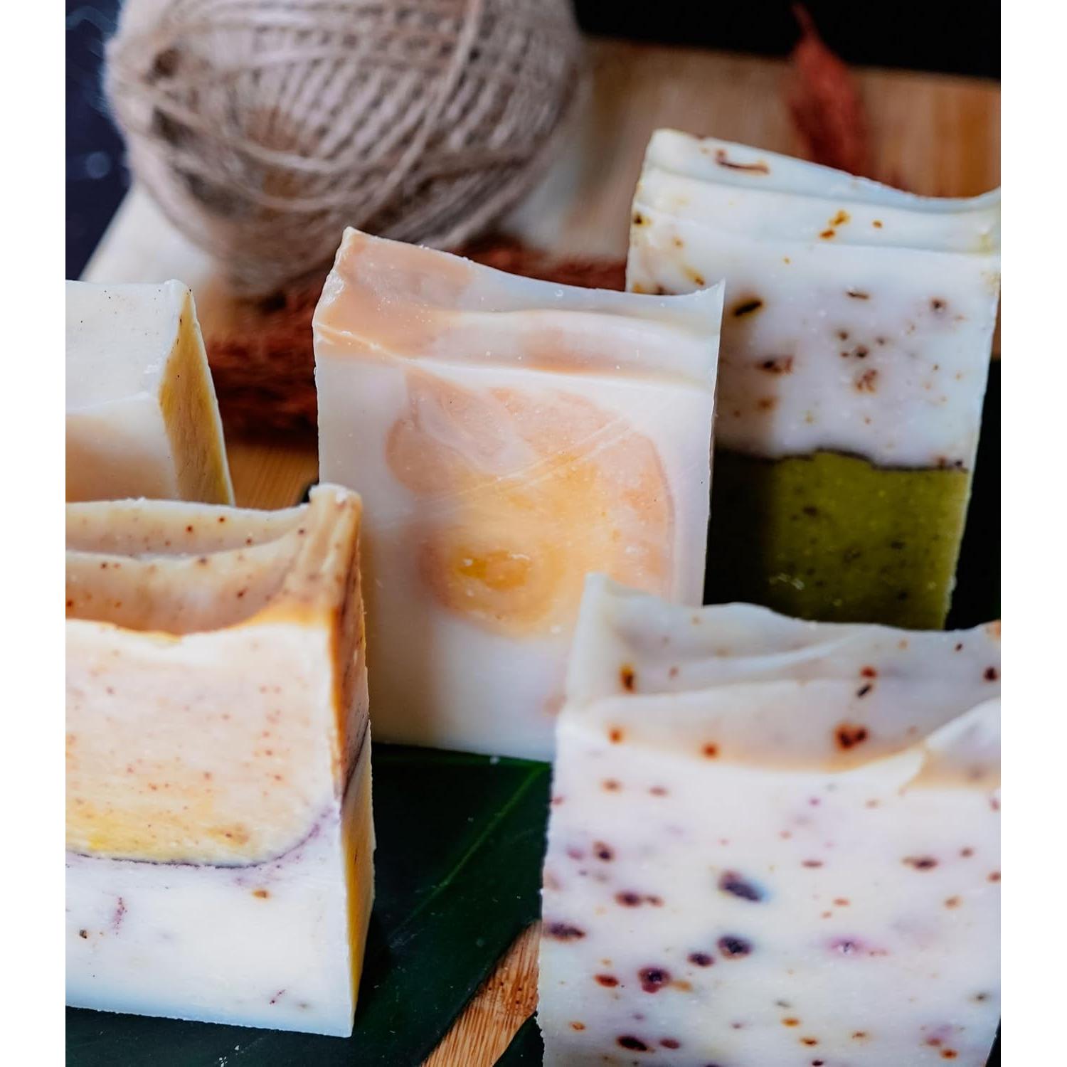 Jabón de Semilla de Uva Hecho a Mano 4 x 99 g - Natural y Ecológico