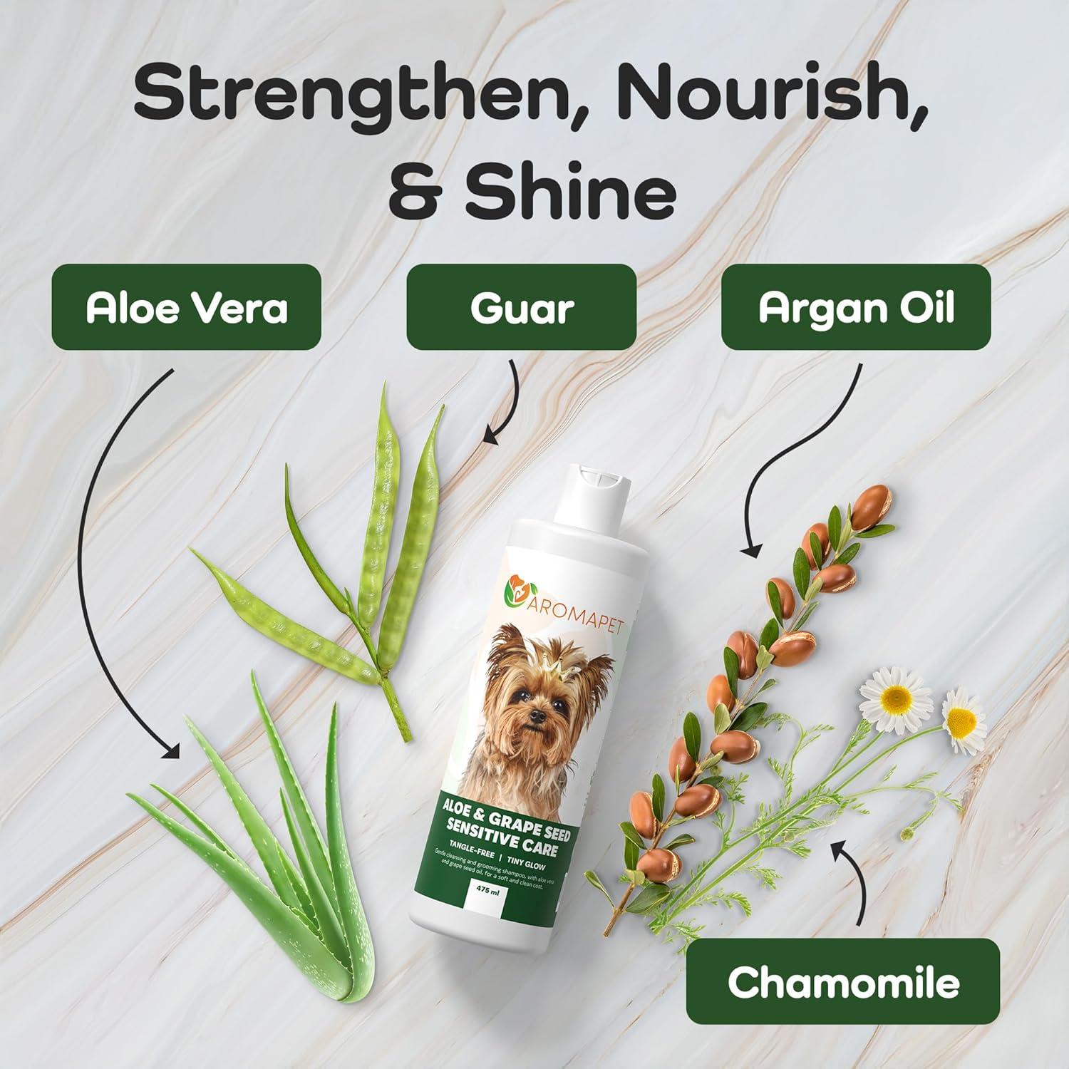 Champú para Perros AROMAPET Aloe y Semilla de Uva 244g