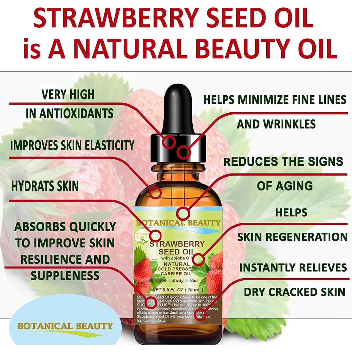 Aceite de Semilla de Fresa 100% Puro 15 ml - Hidratante Natural