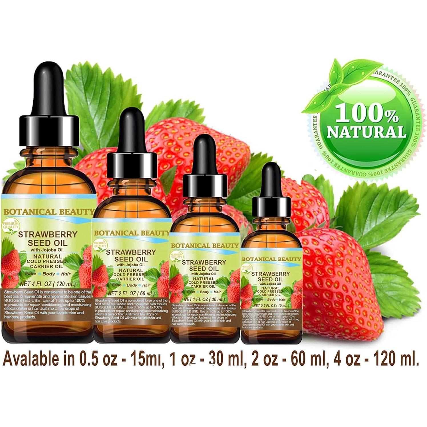 Aceite de Semilla de Fresa 100% Puro 15 ml - Hidratante Natural