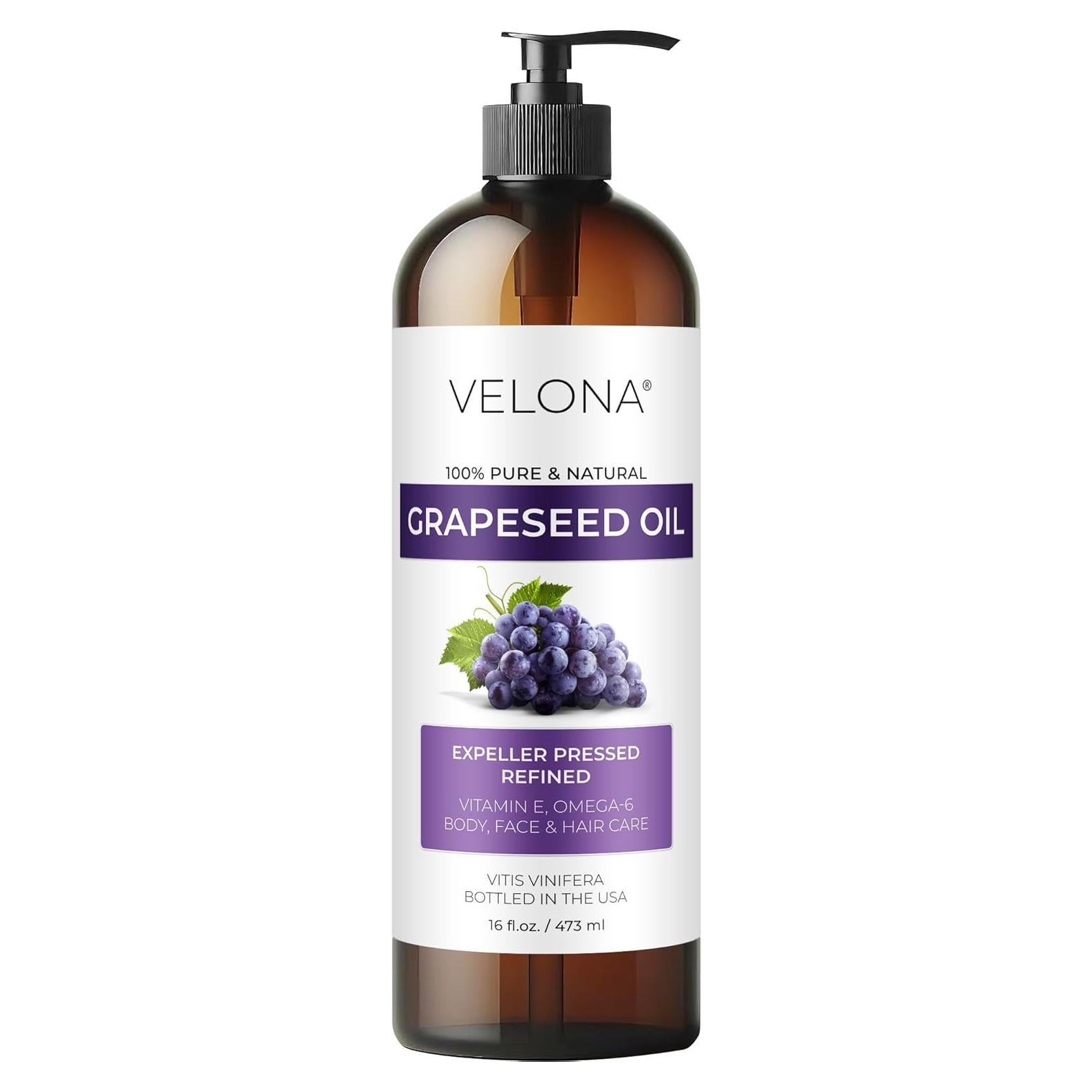Aceite de Semilla de Uva Velona 473 ml 100% Puro y Natural