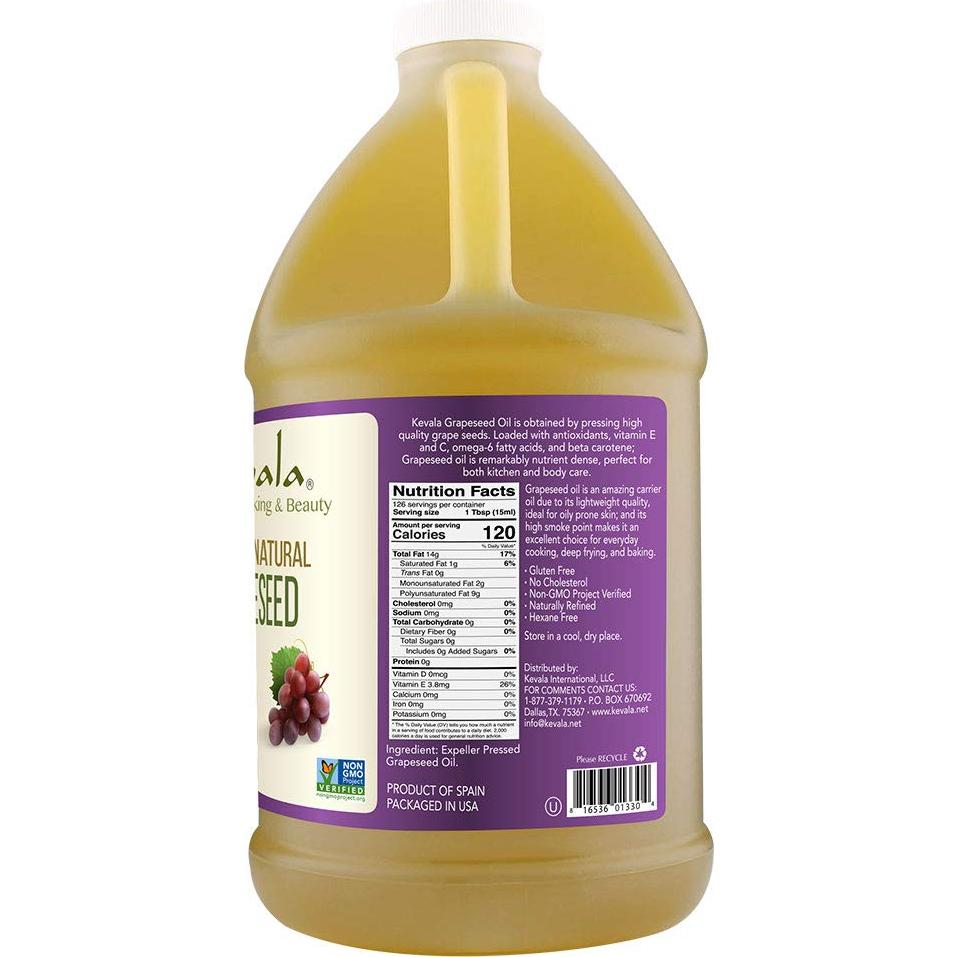 Aceite de Semilla de Uva Kevala 1.89L Prensado en Frío