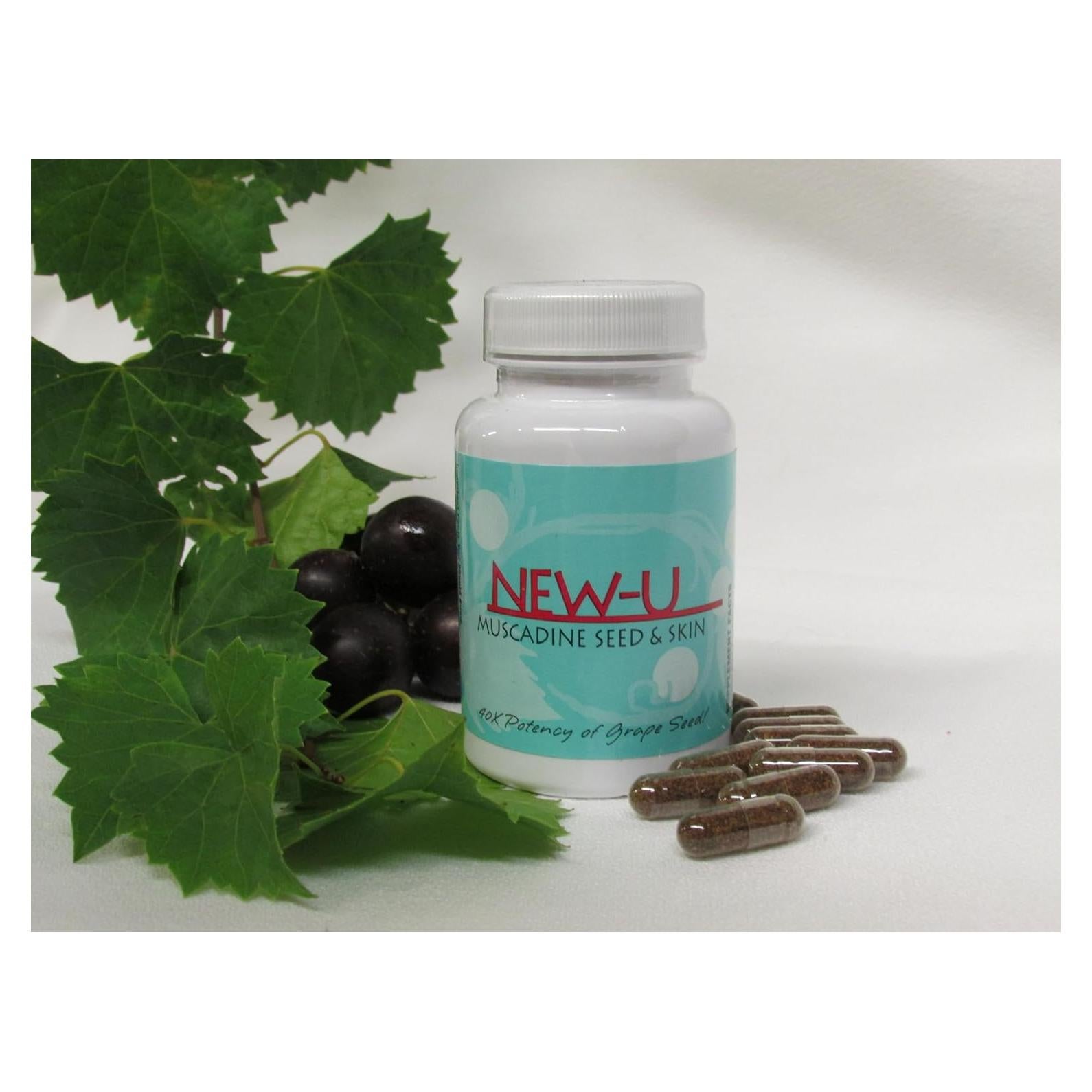 Suplemento Natural de Piel y Semilla de Muscadina 500mg