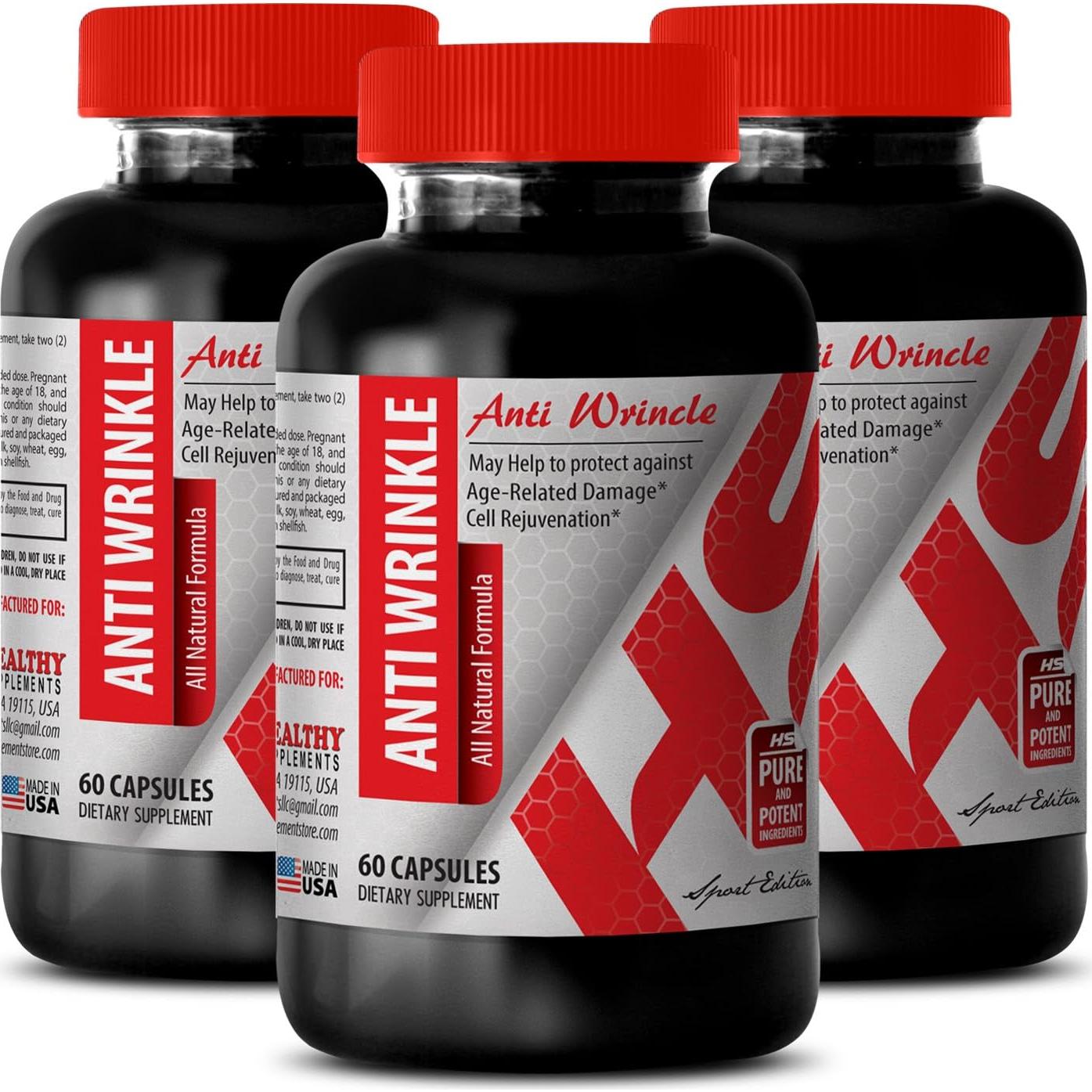 Complejo Antiarrugas Healthy Supplements 85g - Colágeno y Ácido Hialurónico